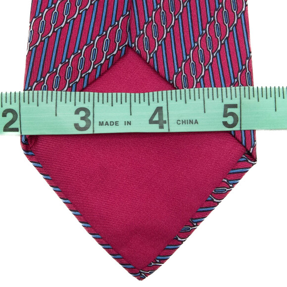 Hermes Designer Purple Blue 100% Silk Neck Tie - Picture 7 of 10